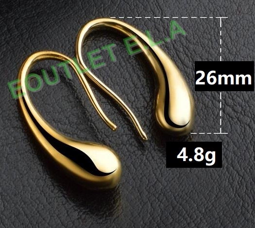 26mm DROP STYLE GOLD EARRINGS